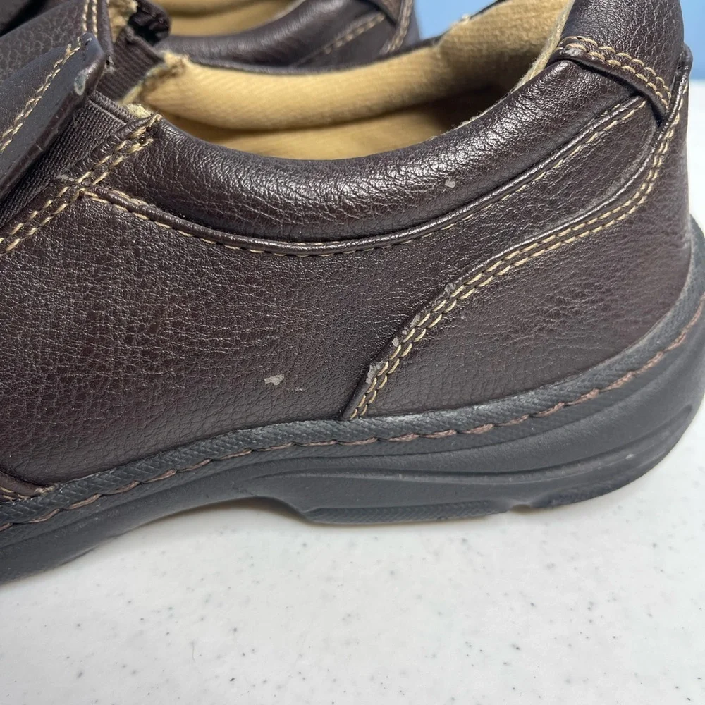 Stone Creek men slide in comfort oxfords size 11.5 leather brown